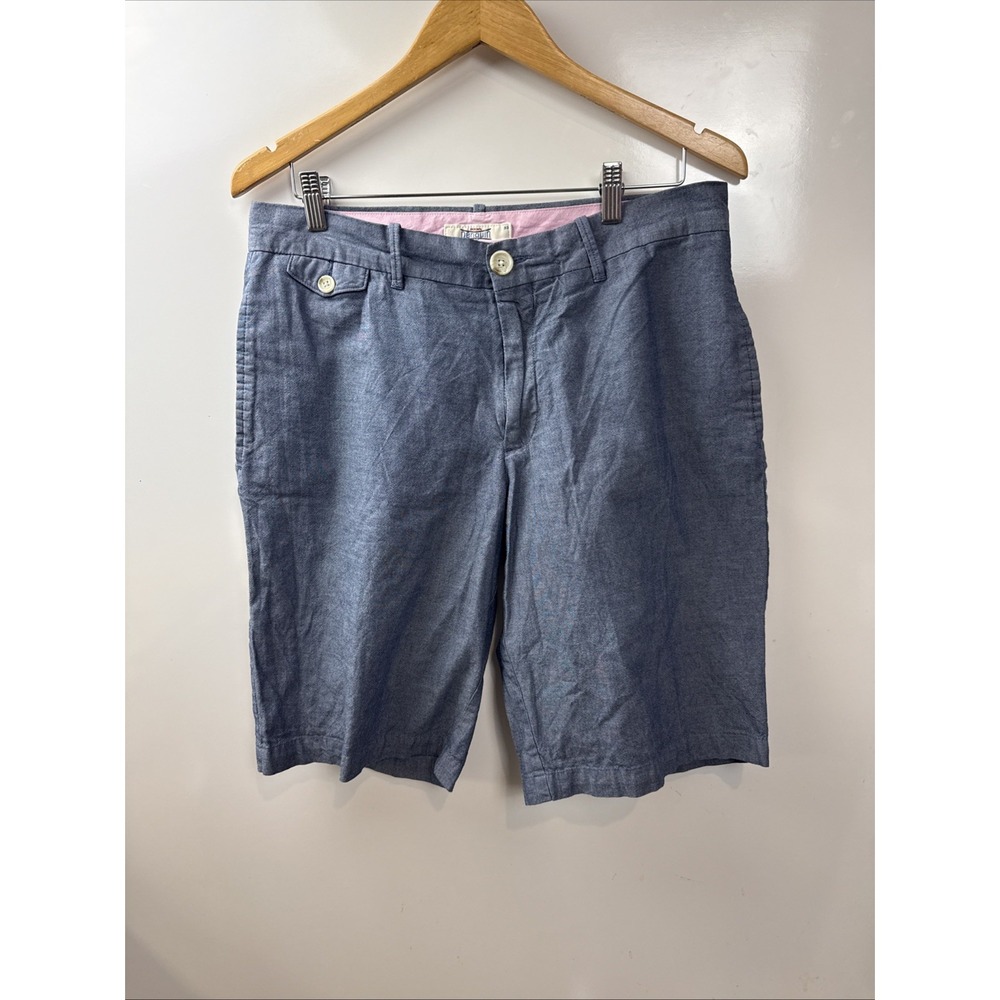 Original Penguin by Munsingwear Chino Shorts Mens 33 Blue Cotton Blend Casual